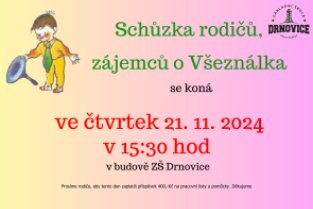 Všeználek, schůzka rodičů